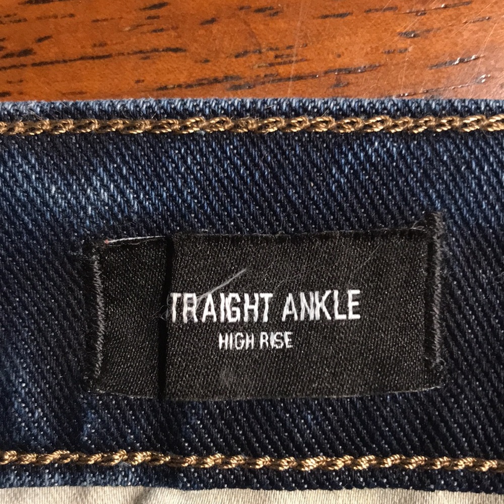 EXPRESS Straight Ankle High Rise Jeans - Picture 6 of 13